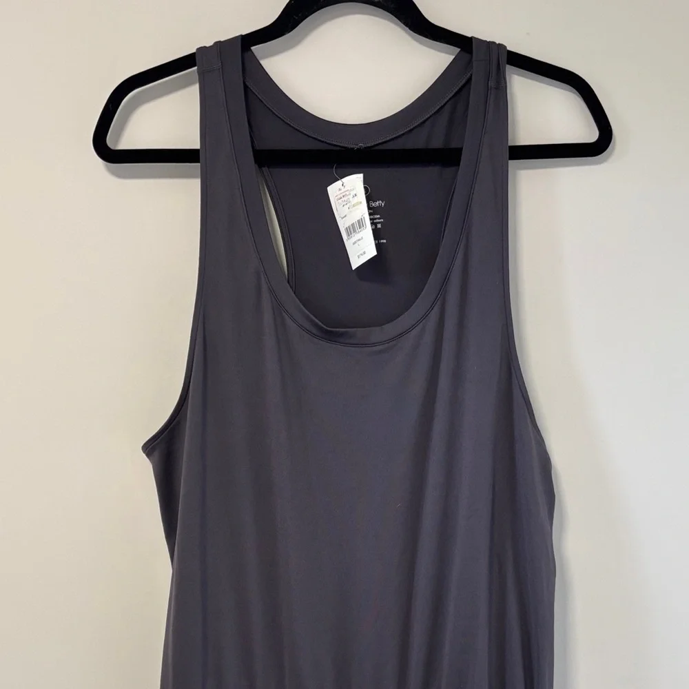 NWT Sweaty Betty Charcoal Gray Sleeveless Tank Jumpsuit - Picture 3 of 11